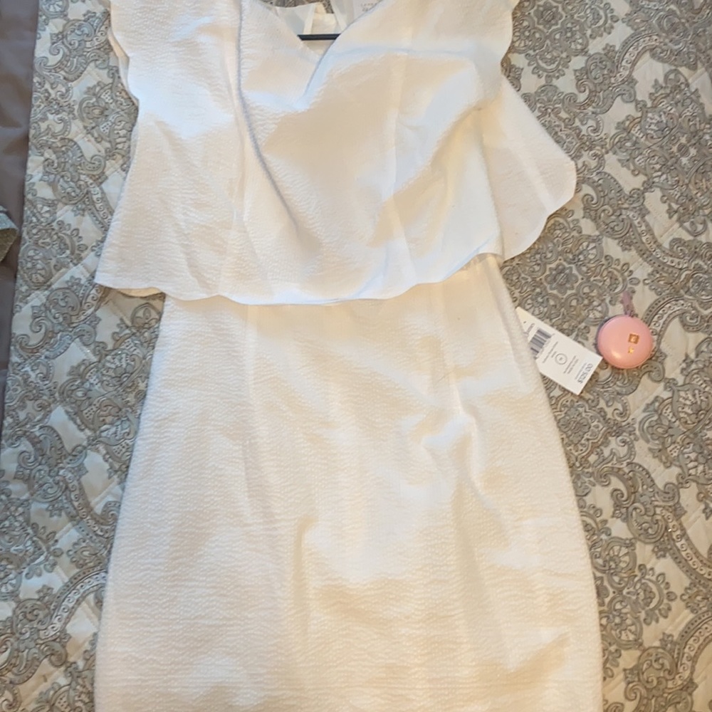 White dress with back cut out